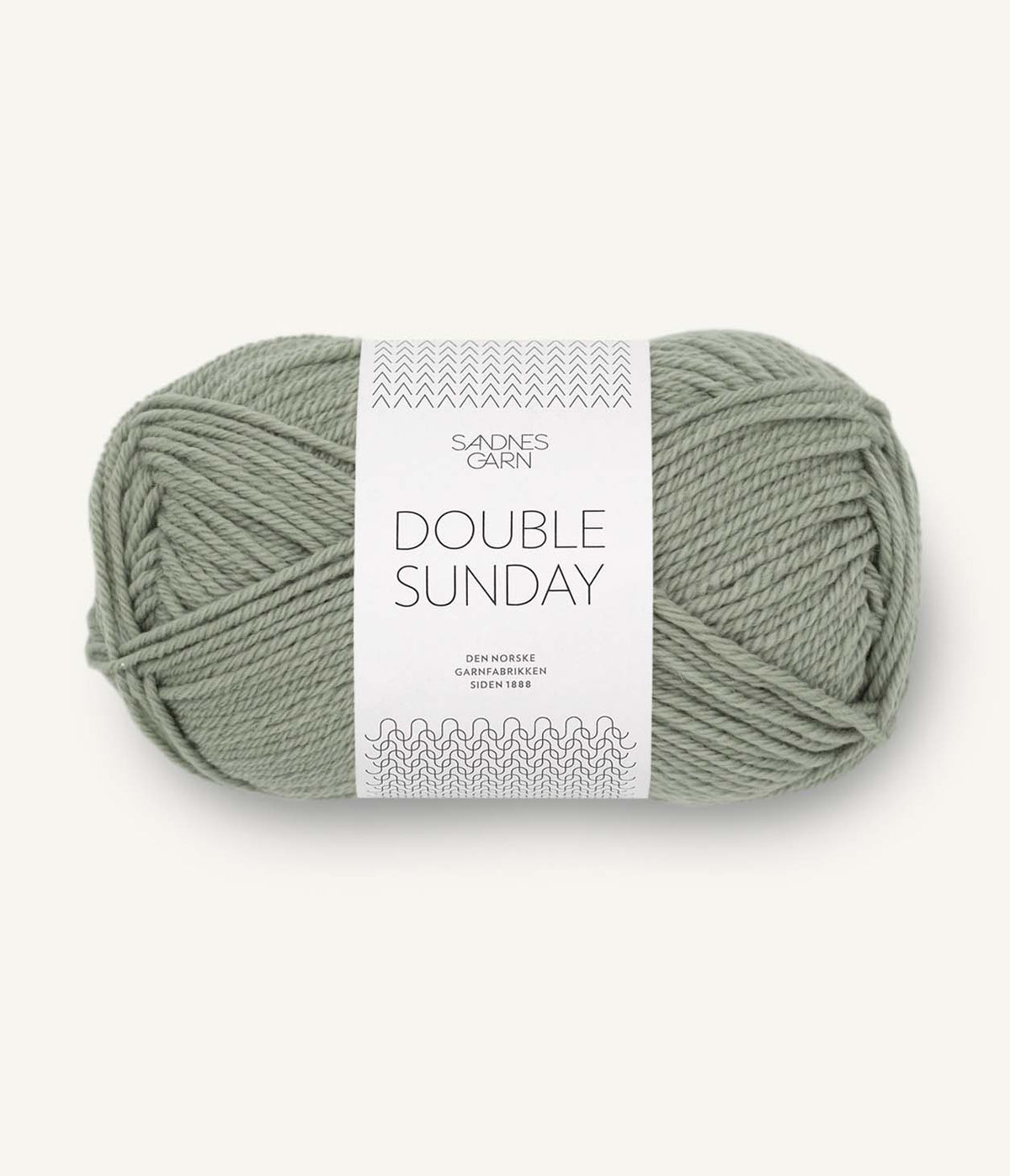 Sandnes Garn Double Sunday 8521 Støvet Lys Grønn