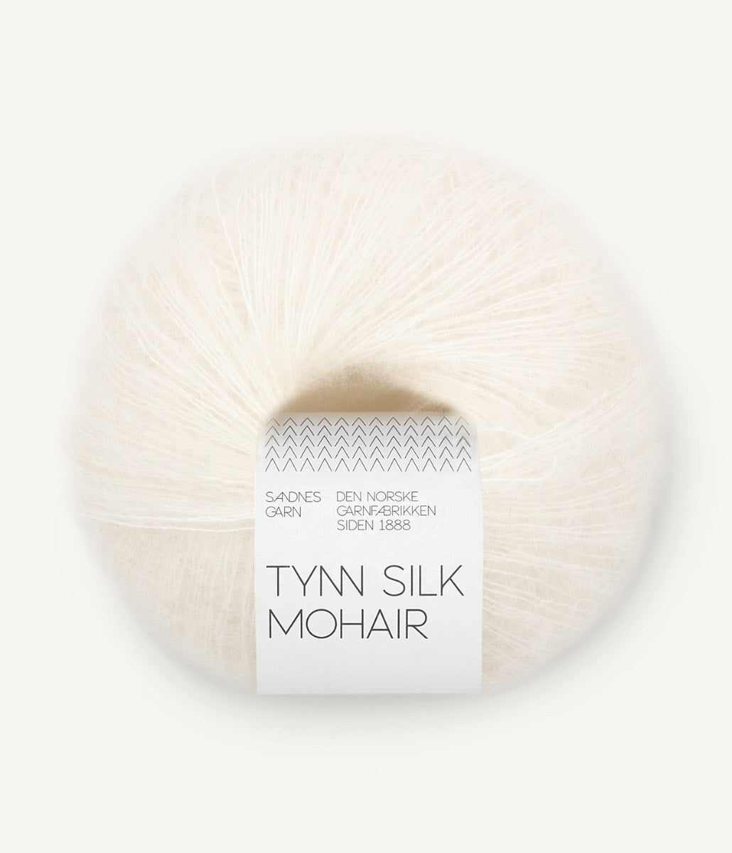 Sandnes Garn Tynn Silk Mohair 1001 Optisk Hvit