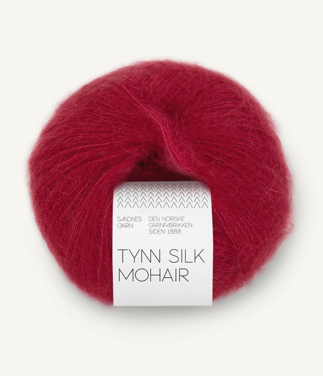Sandnes Garn Tynn Silk Mohair 4236 Dyp Rød