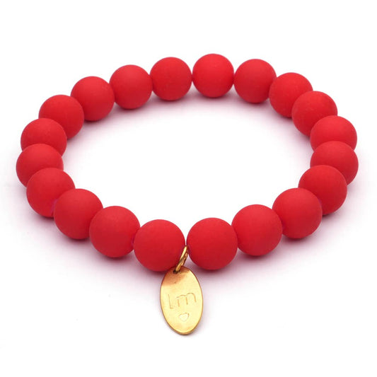 LizzyMae Armband Fluor Rot 10mm