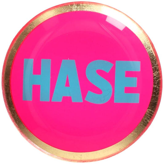 Love Plates – Glasteller S „Hase“, neon pink