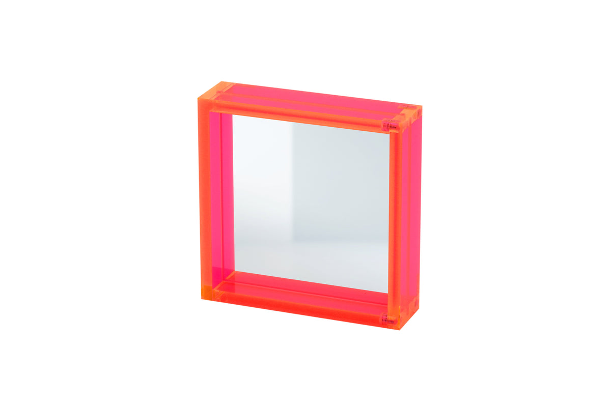 Tokio – Bilderrahmen 10 × 10 cm, Acryl orange