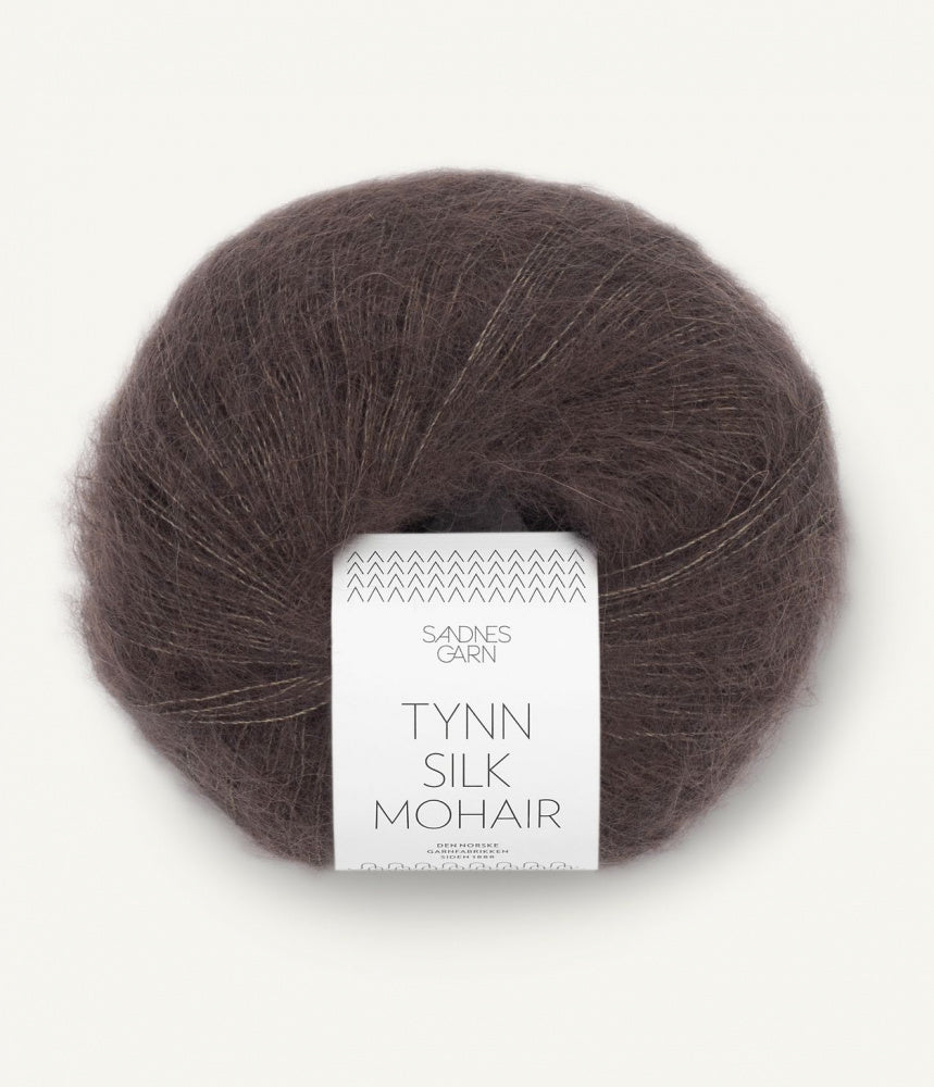 Sandnes Garn Tynn Silk Mohair 3880 Mørk Sjokolade